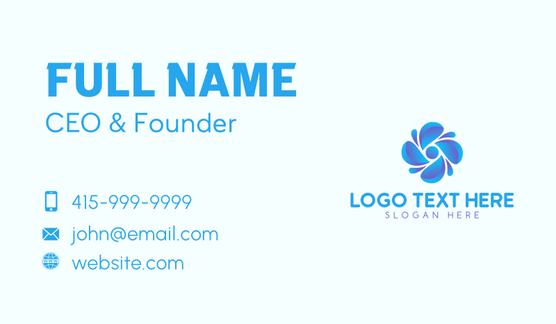 Air Ventilation Cooling Business Card