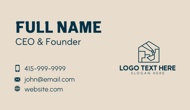 Construction Warehouse Business Card