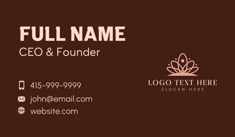 Luxury Princess Crown  Business Card