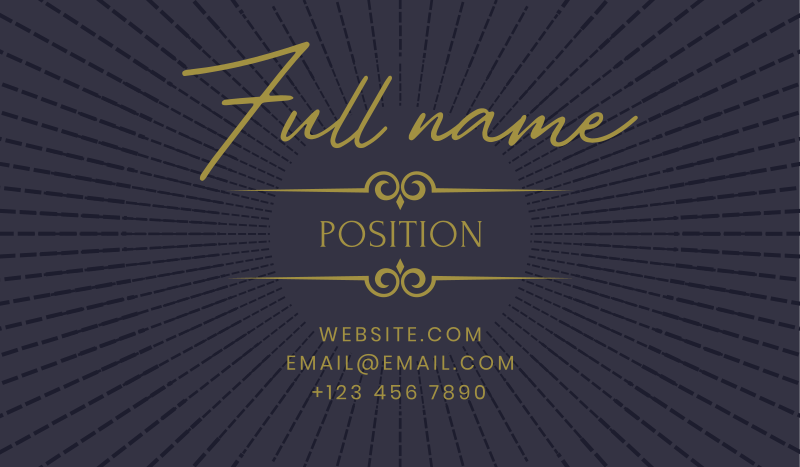 "Luxurious Circle Business Card