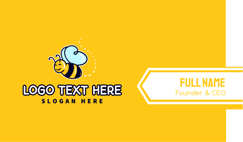 Cute Flying Honeybee  Business Card