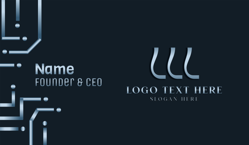 Unique Generic Initial Business Card