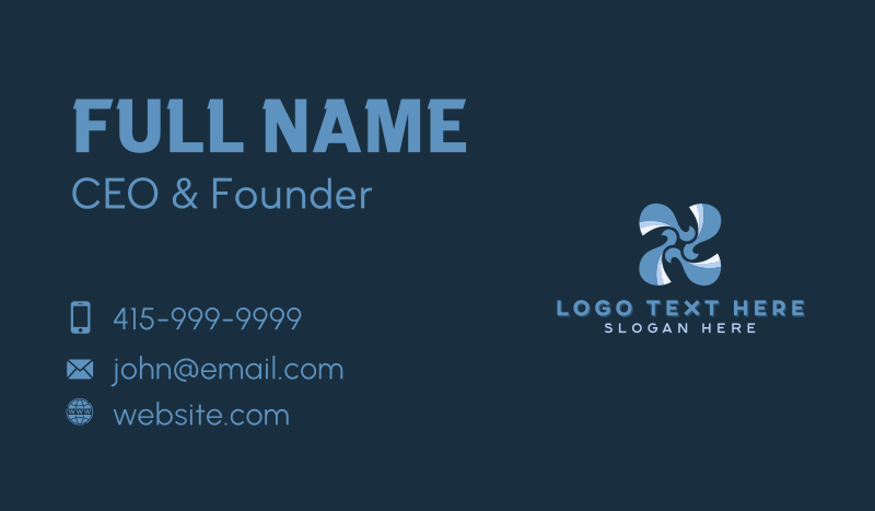 Propeller Cooling HVAC Business Card