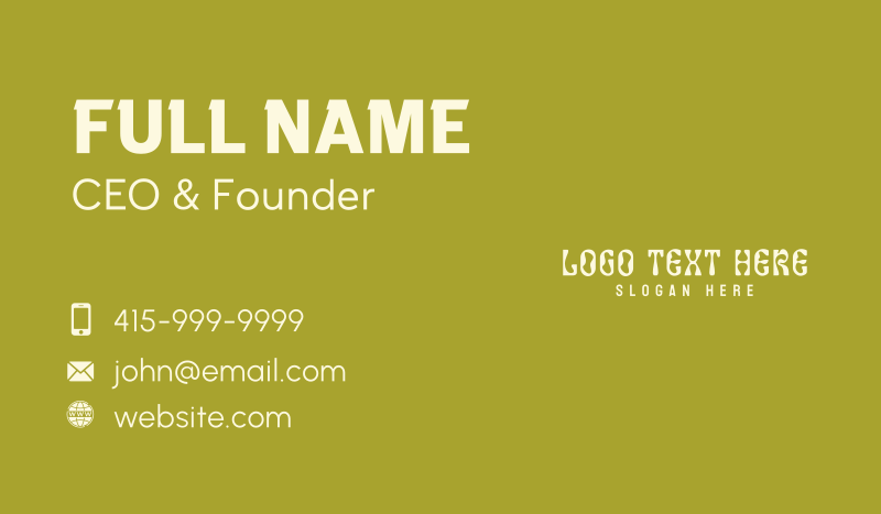 Quirky Unique Creative Business Card