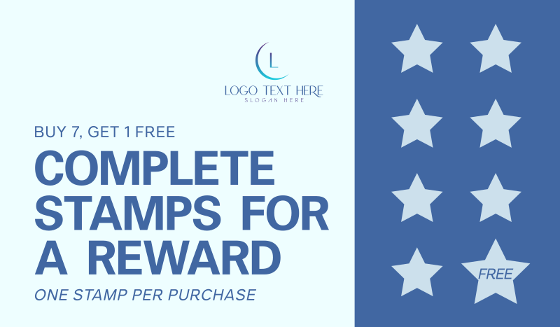 Modern Stamp Reward Business Card