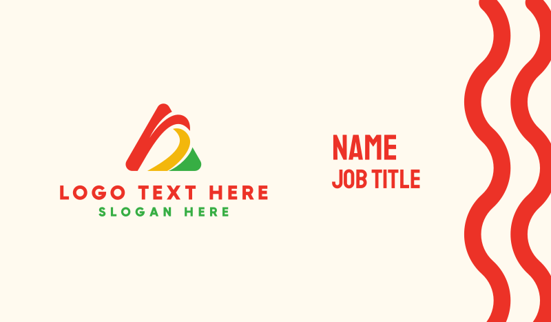 Colorful A Triangle  Business Card