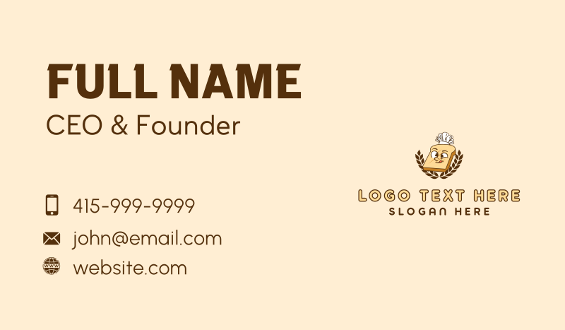 Bread Loaf Bakery Business Card