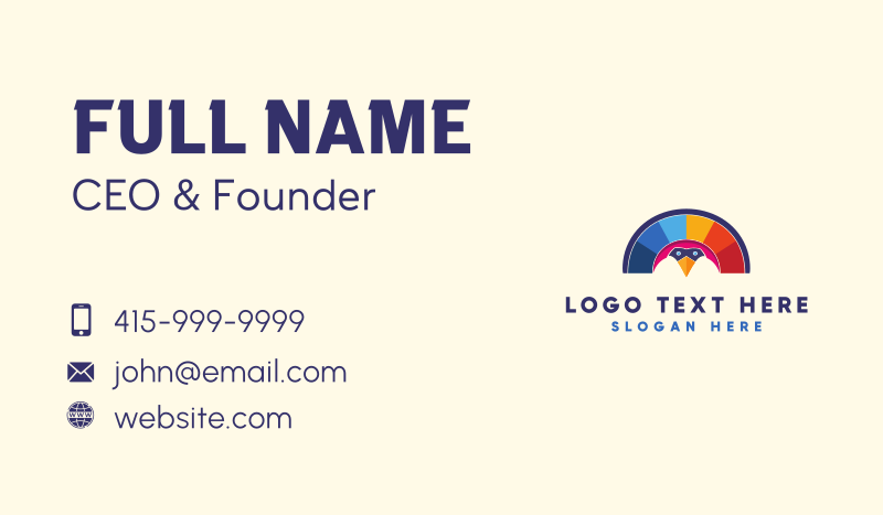 Colorful Bird Business Card