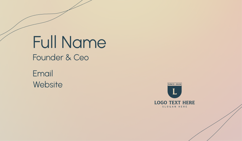 Minimal Gradient Business Card