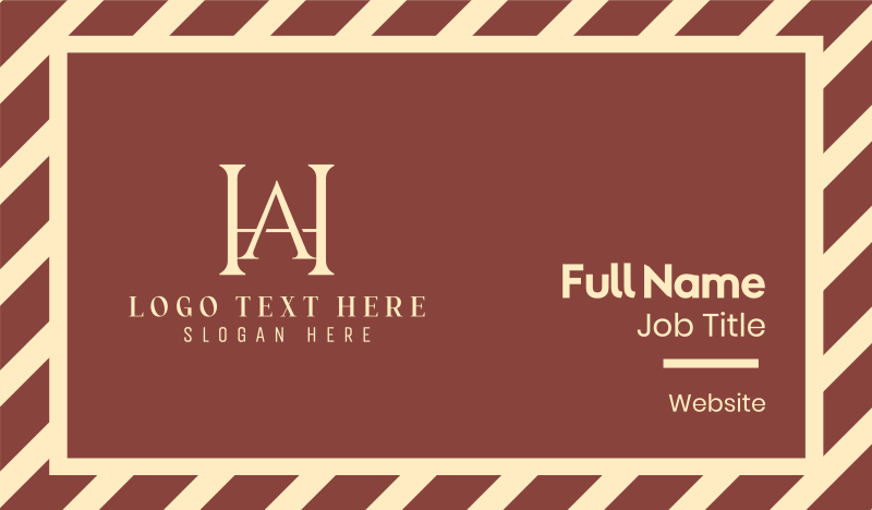 Professional Business H & A Business Card