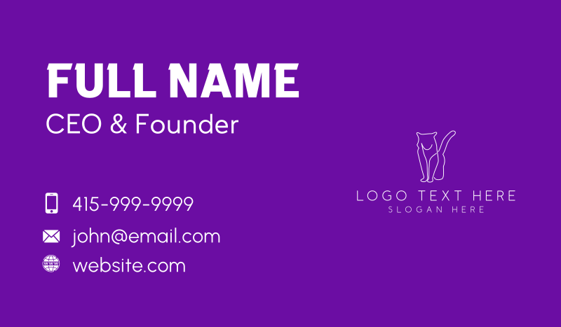 Simple Cat Business Card