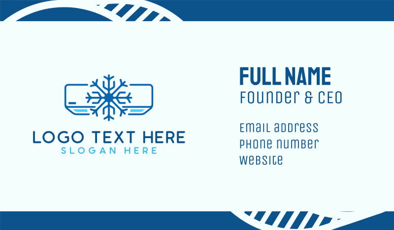 Aircon Snowflake Cooling Business Card