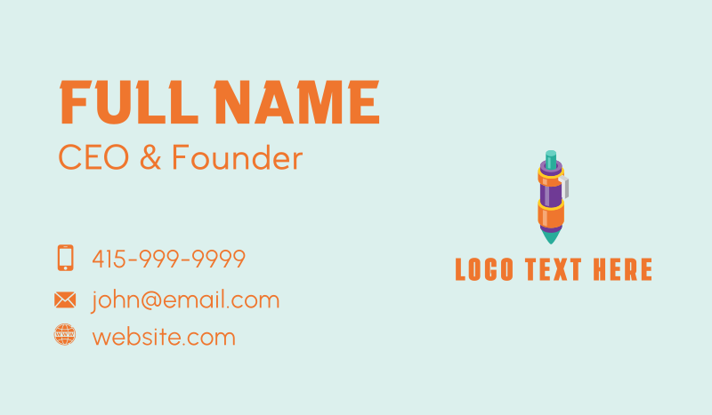 3D Ballpoint Pen  Business Card