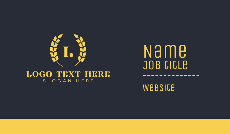 Luxurious Laurel Lettermark Business Card
