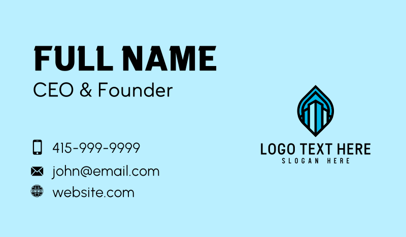 Blue Realty Company  Business Card