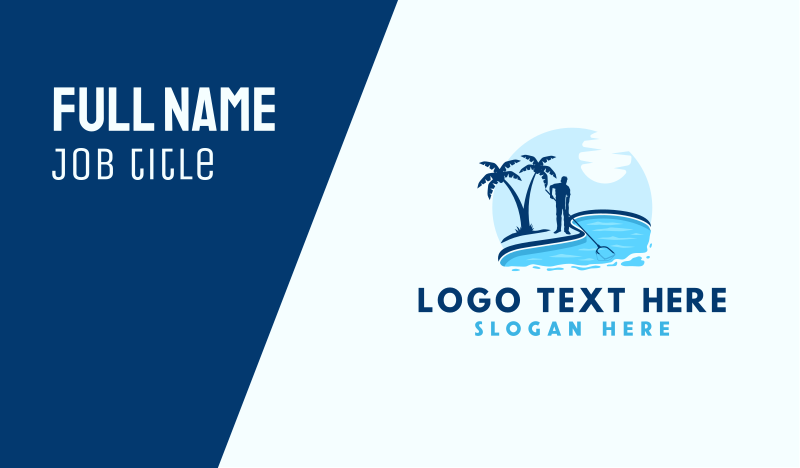 Pool Cleaner Cleaning Service Business Card