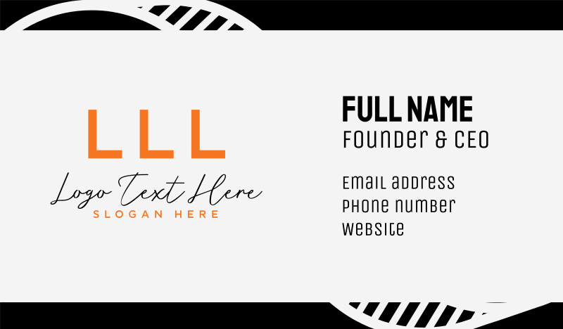 Unique Stylish Brand Business Card