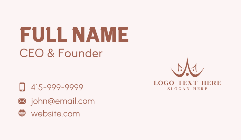 Luxury Royal Crown  Business Card