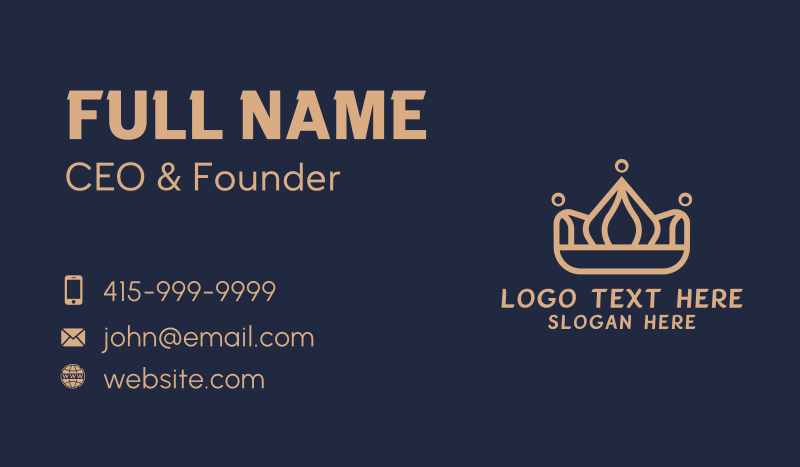 Beauty Tiara  Business Card
