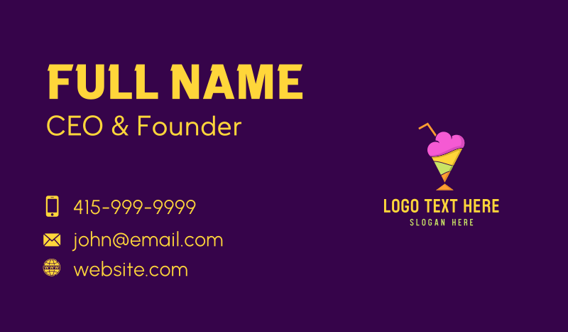 Colorful Sherbet Business Card