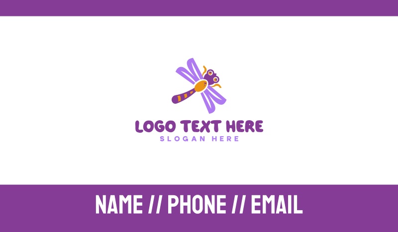 Cute Dragonfly Insect Business Card