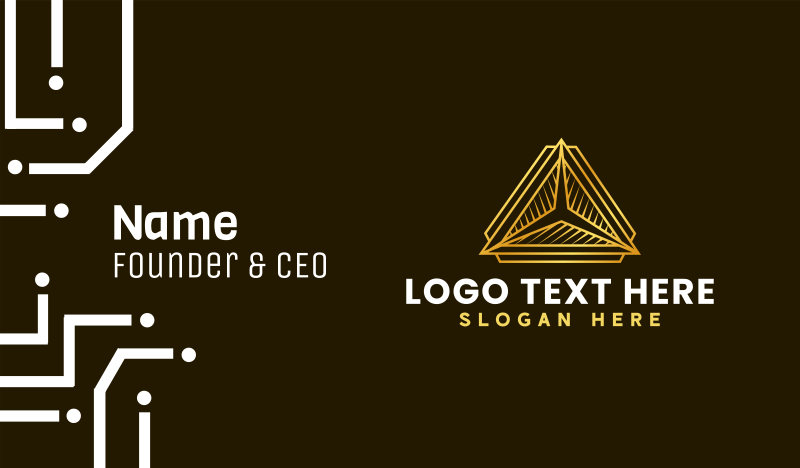 Premium Pyramid Triangle Business Card