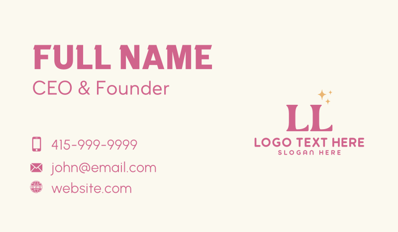 Elegant Unique Brand Business Card