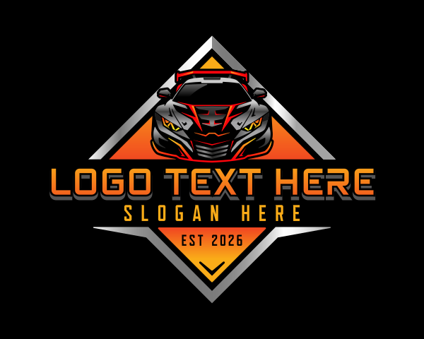 Car Racing Shield Emblem