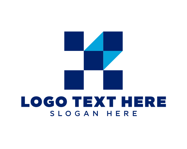 Blue Tech Letter X